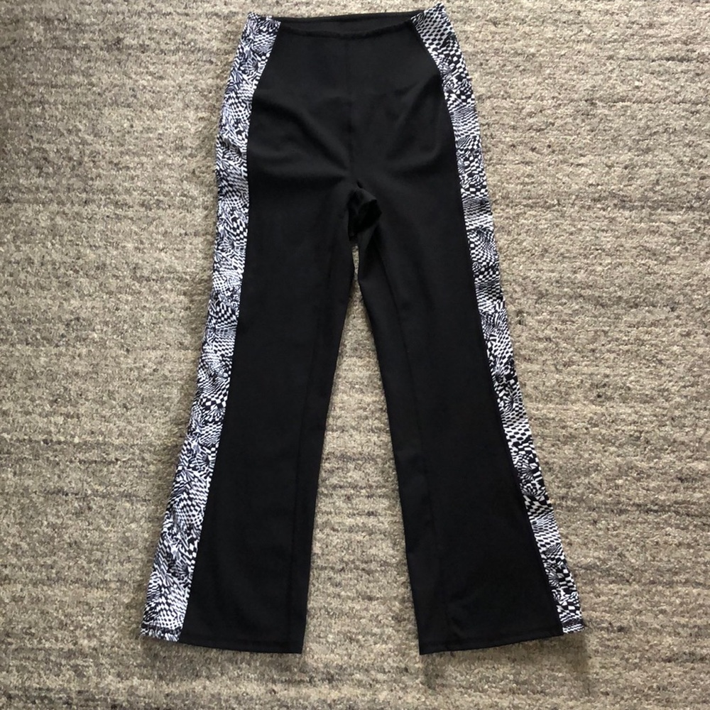 Free people Capri Check Side stripe